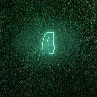 Number Four LED Neon Sign