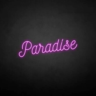 Paradise' neon sign