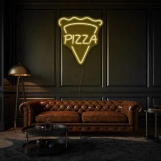 Customize Vertical Pizza Neon Personalized Pizzeria Decor