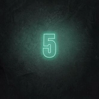 Number Five LED Illuminated Sign