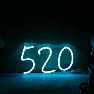 520 Blue Neon Sign