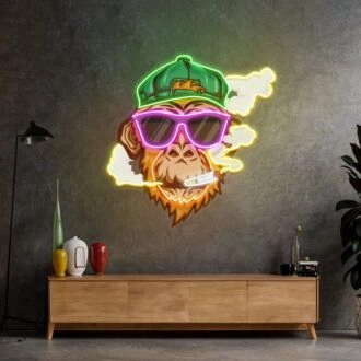 Monkey Smoking Cigar Led Neon Sign Light Pop Art