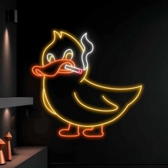 Smoking Duck Neon Sign
