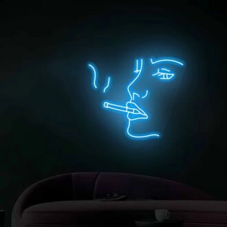Smoking Profile Neon Sign