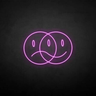 Double face' neon sign