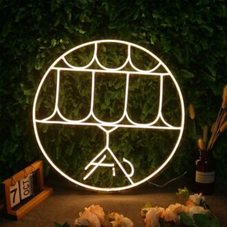 Abstract Geometric Circle Neon Sign