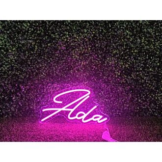 Brighten Your Space: Ada Pink LED Neon Sign for Home, Office, Bars, and Celebratory Events