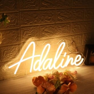 Adaline Yellow Neon Sign