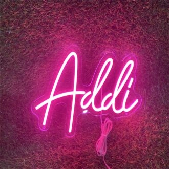 Light Up Your Special Moments: Addi Pink LED Neon Sign for Weddings, Home Decor, and Celebration Ambiences