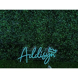 Brighten Your Space: Addisyn With Crown Blue LED Neon Sign for Home Decor, Trendy Offices, Chic Stores, and Elegant Weddings