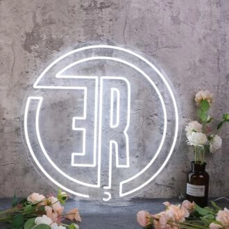 Aesthetic ER White Neon Sign