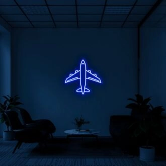 Airplane Neon Sign for Travel Enthusiasts and Fun Decor
