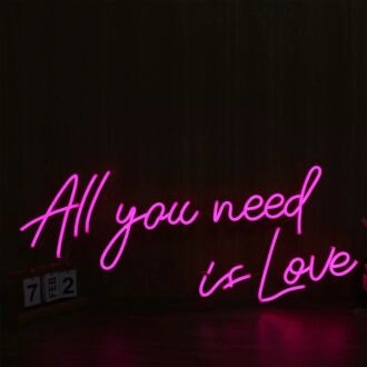 All You Need Is Love Pink Neon Sign