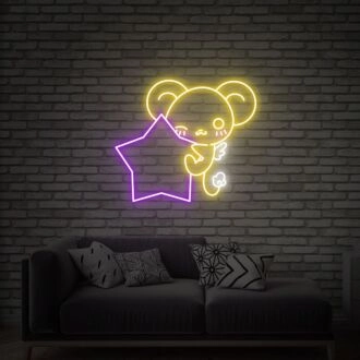 Brighten Up Your Space: Anime Sakura Magical Kero Neon Sign Star Neon Sign for Home Decor, Office Ambiance, and Storefront Charm.