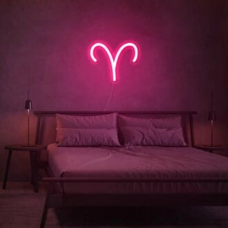 Aries Zodiac Neon Sign
