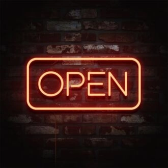 Elevate Your Office, Bar, or Store Ambiance with the Versatile Artwork Open LED Neon Sign.