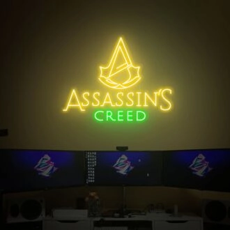 Elevate Your Gaming Space or Bar Ambiance with the Assassin's Creed Art LED Neon Sign Wall Art Gift