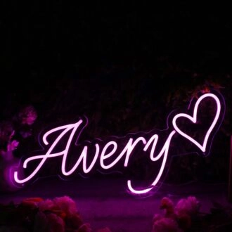 Avery Purple Neon Sign