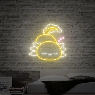 Brighten Up Your Bedroom, Game Room, or Den with the Axolotl Neon Sign: The Ultimate Axolotl Sleeping Hologram Light LED Neon Sign for Trendy Decor.