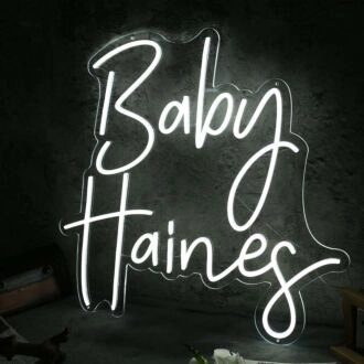 Baby Haines White Neon Sign