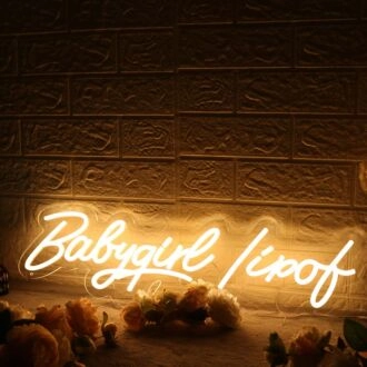 Babygirl Lipof Yellow Neon Sign