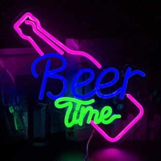 Customize Beer Time Celebration Neon Sign