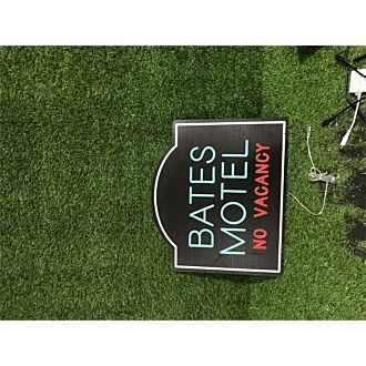 Brighten Your Bar, Office, or Home Decor with the Unique Bates Motel No Vacancy LED Neon Sign.