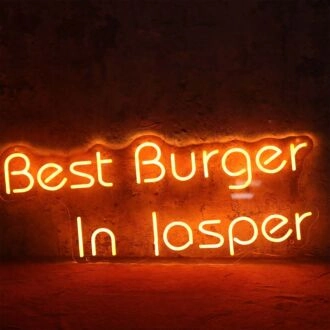 Best Burger In Jasper Neon Sign