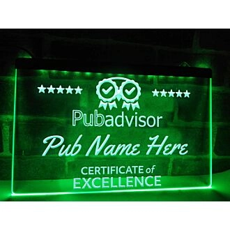 Pub Advisor Personalized Hanging Neon Sign