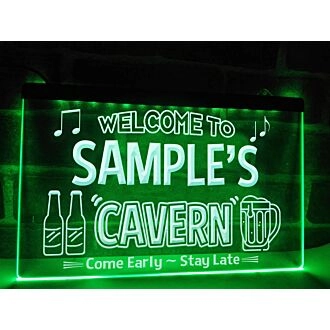 Welcome to My Cavern Personalized Hanging Neon Sign