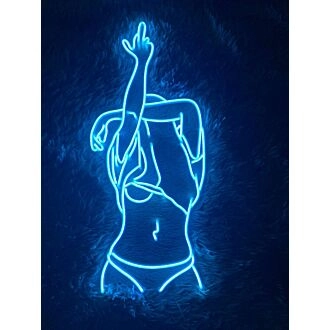 Brighten Up Your Bar, Bedroom, or Bachelor Pad with Bikini Woman Naked Led Neon Sign Woman Neon Led Sign Blue.