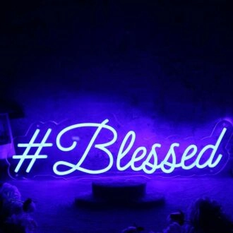 Blessed Blue Neon Sign