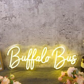 Buffalo Bus Yellow Neon Sign