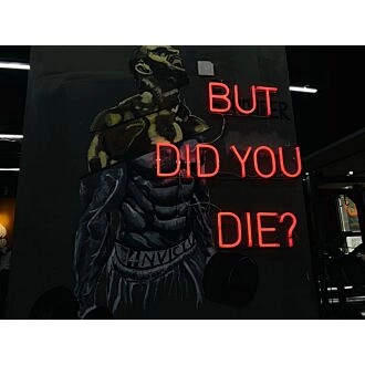 But Did You Die Neon Sign