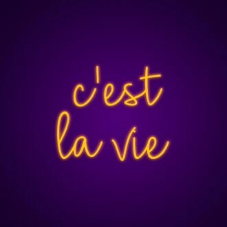 Cest La Vie Neon Sign Bring a touch of French charm to your decor