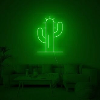 Cactus Neon Sign perfect for desert-themed rooms
