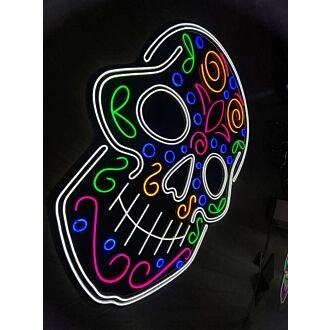 Calavera Skull Neon Sign