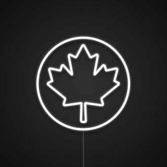 Canadian Maple Leaf Canada Day Neon Sign