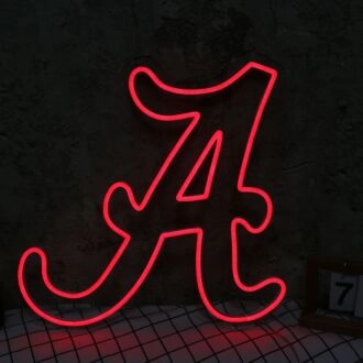 Capital Letter A Red Neon Sign