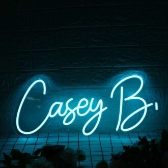 Casey B Blue Neon Sign
