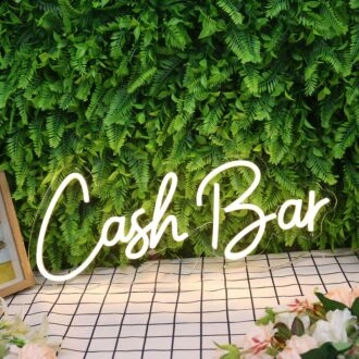 Cash Bar Yellow Neon Sign