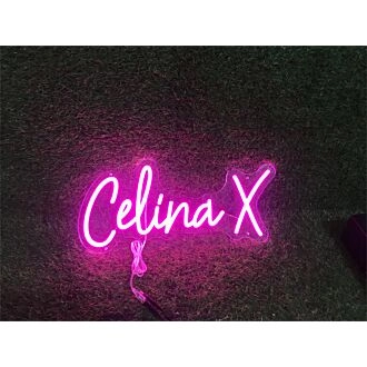 Brighten Up Your Space: Celina X Custom LED Neon Sign for Home Decor, Office Ambiance, and Vibrant Storefronts