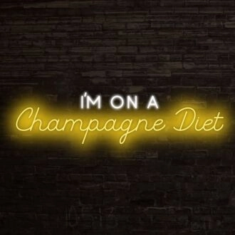 Champagne Diet Neon Sign adds a fun touch to party decor