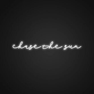 Chase The Sun Neon Sign Perfect for creating a sunny atmosphere