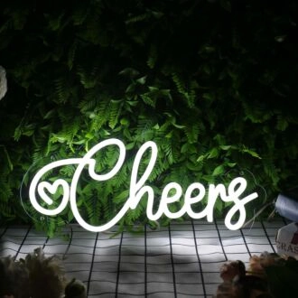 Cheers White Neon Sign