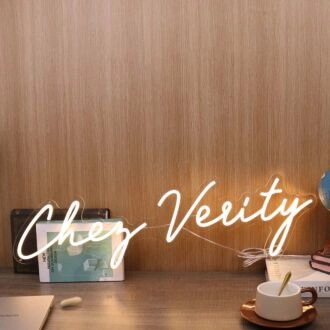 Chez Verity Yellow Neon Sign