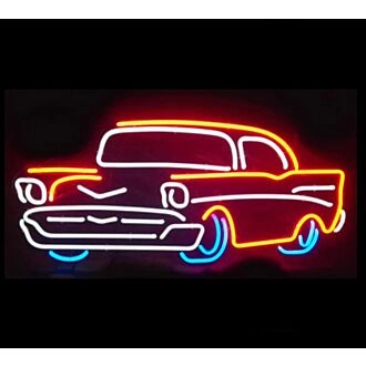 Classic Chevy Hot Rod Neon Car Signs Light for Car Enthusiasts