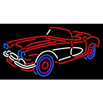 Classic Neon Car Signs Red Purple White And Blue Neon Signs