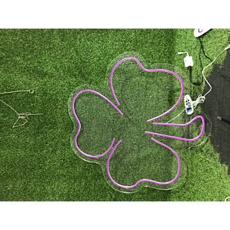 Brighten Up Your Space: Perfect for Weddings, Parties, and Chic Home Decor with Clover Purple Custom LED Neon Sign.