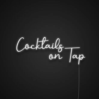 Cocktails On Tap Neon Sign